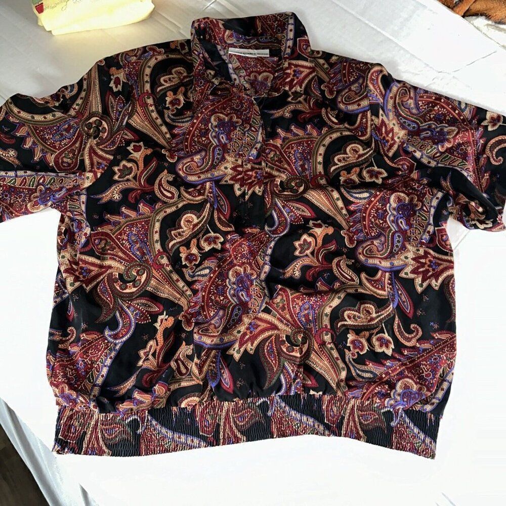 Women's  ALFRED DUNNER Short Sleeve Top Shirt Size 22W Blouse